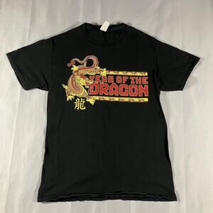 Year Of The‎ Dragon Shirt Mens Small Black Chinese Zodiac Graphic Tee Top